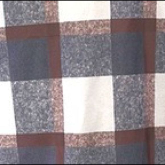 Blue Plaid Long dusted Coat Small NWT - Picture 4 of 8